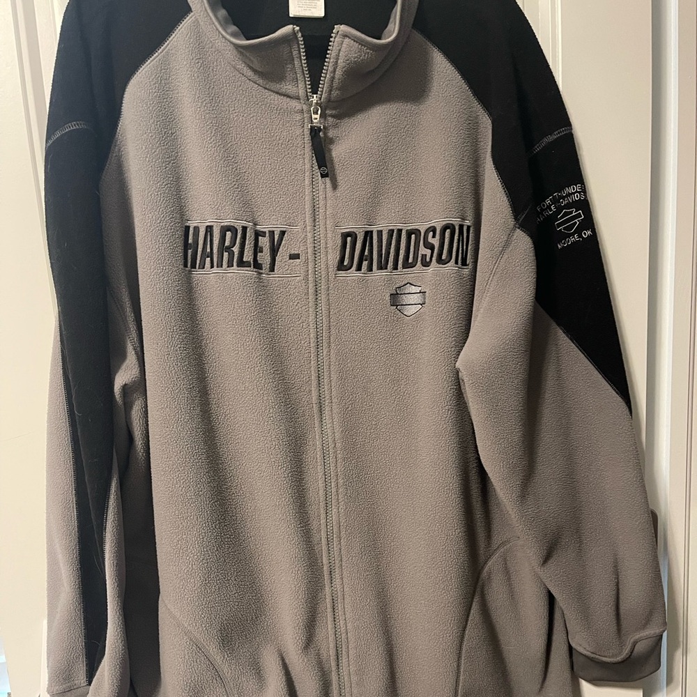Harley Davidson fleece 3X zip up good condition